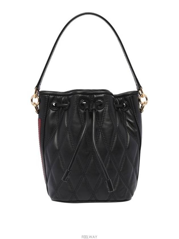 Donae Leather Bucket Bag Black - BALLY - BALAAN 3