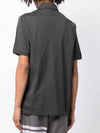 Men's Three Stripes Pocket Mercerized Short Sleeve Polo Shirt Dark Grey - THOM BROWNE - BALAAN 4