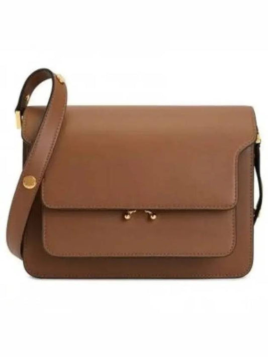 Trunk Medium Calfskin Shoulder Bag Brown - MARNI - BALAAN 2