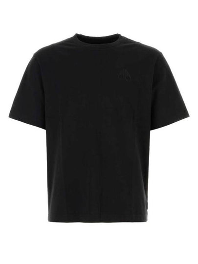 Logo Cotton Short Sleeve T-Shirt Black - MOOSE KNUCKLES - BALAAN 2