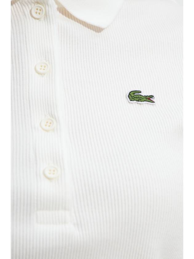 Cotton Slim Fit Polo Shirt White - LACOSTE - BALAAN 6