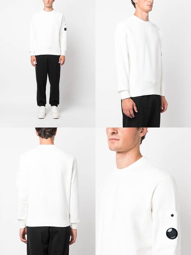 Lens Wappen Cotton Sweatshirt Black - CP COMPANY - BALAAN 4