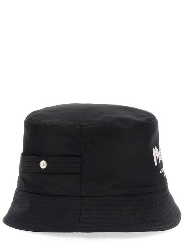 Graffiti Logo Bucket Hat Black - ALEXANDER MCQUEEN - BALAAN 4