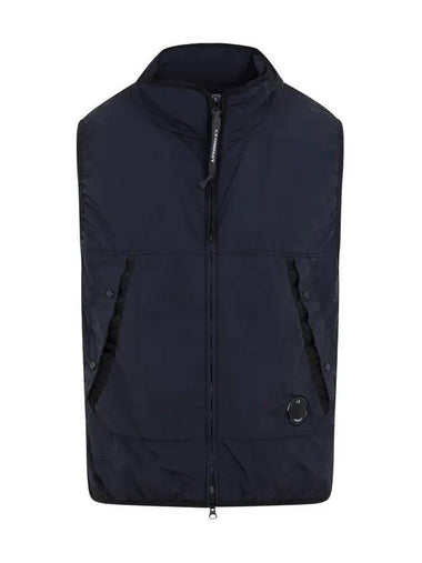 Lens Wappen Logo Zip-Up Vest Navy - CP COMPANY - BALAAN 1