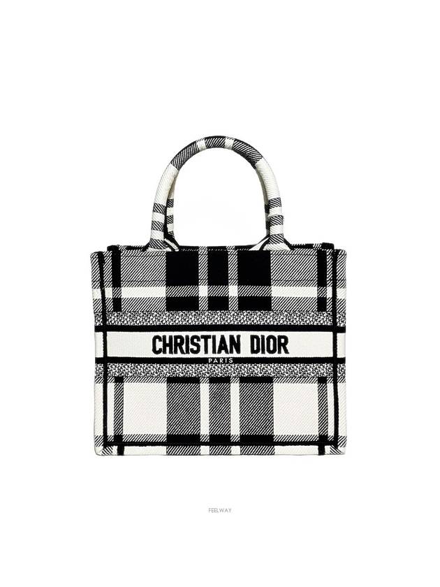 Check Canvas Book Tote Bag - DIOR - BALAAN 1