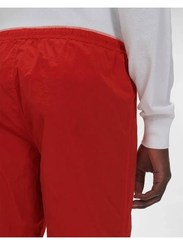 Men's Lens Wappen Chrome Beach Shorts Red - CP COMPANY - BALAAN 4