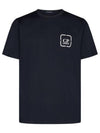 Metropolis Series Mercerized Jersey Reverse Graphic Short Sleeve T-Shirt Navy - CP COMPANY - BALAAN 2