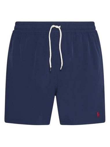 Embroidered Logo Drawstring Swim Shorts Navy - POLO RALPH LAUREN - BALAAN 1