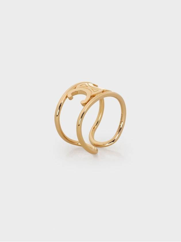 Triomphe Logo Ring Gold - CELINE - BALAAN 6