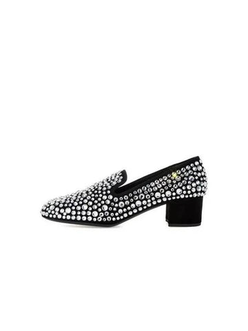 WOMEN SPLORCIA Rhinestone Loafers Black 271302 - GIUSEPPE ZANOTTI - BALAAN 1