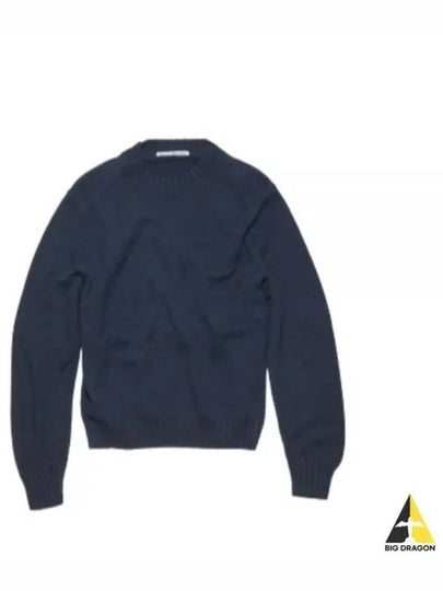 Organic Crewneck Knit Top Midnight Blue - ACNE STUDIOS - BALAAN 2