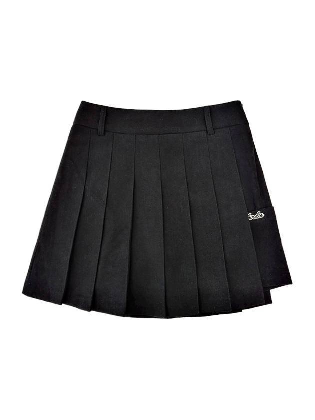 Peach Brushed Pocket Pleated Skirt Black - MONBIRDIE GOLF - BALAAN 1