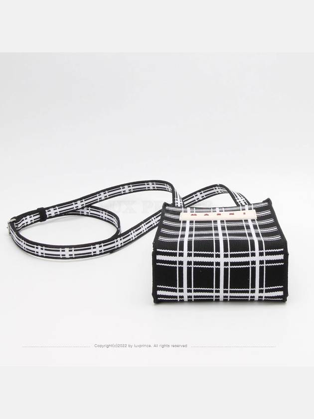 Marni Check Mini Cross Black White 11168hva - MARNI - BALAAN 5