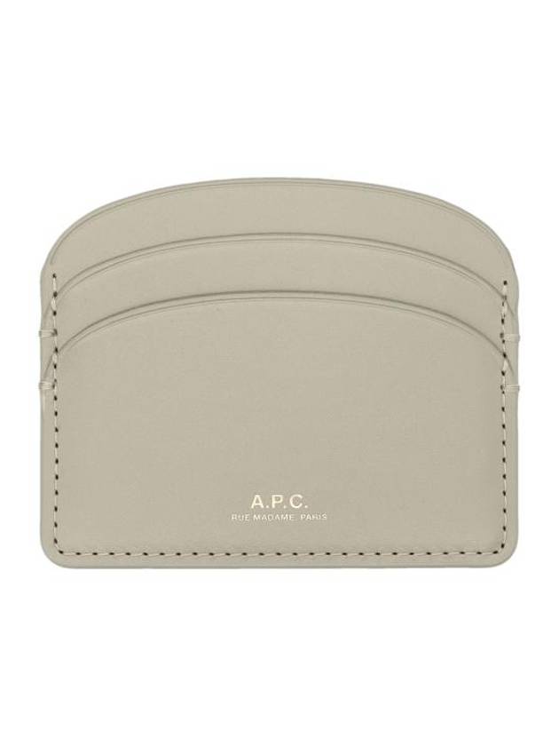 Demi Lune Card Wallet Green Taupe - A.P.C. - BALAAN 1