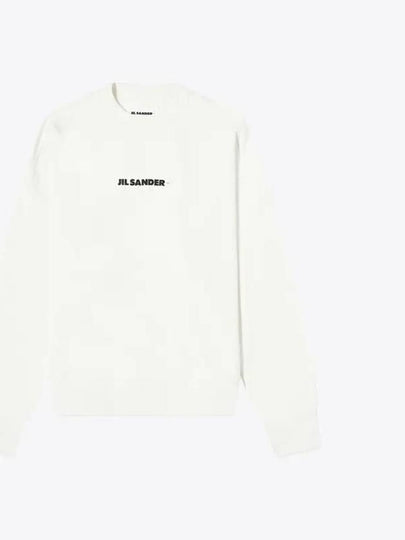 Women's Logo Cotton Sweatshirt Cream - JIL SANDER - BALAAN 2