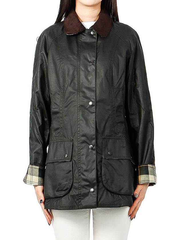 Beadnell Wax Zip-up Jacket Sage - BARBOUR - BALAAN 2