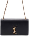 Monogram Kate Chain Gold Hardware Medium Cross Bag Black - SAINT LAURENT - BALAAN 3