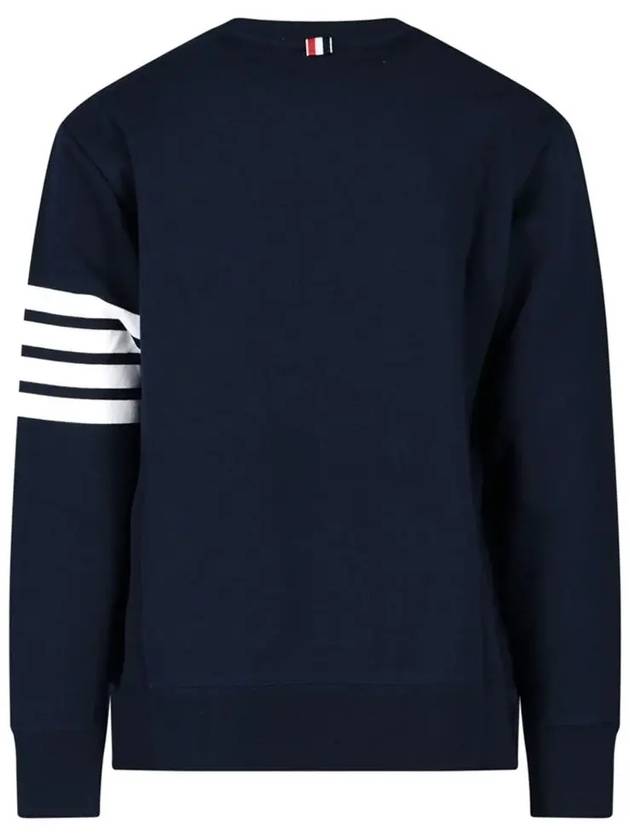 Men's Diagonal Armband Crew Neck Classic Sweatshirt Navy - THOM BROWNE - BALAAN 4