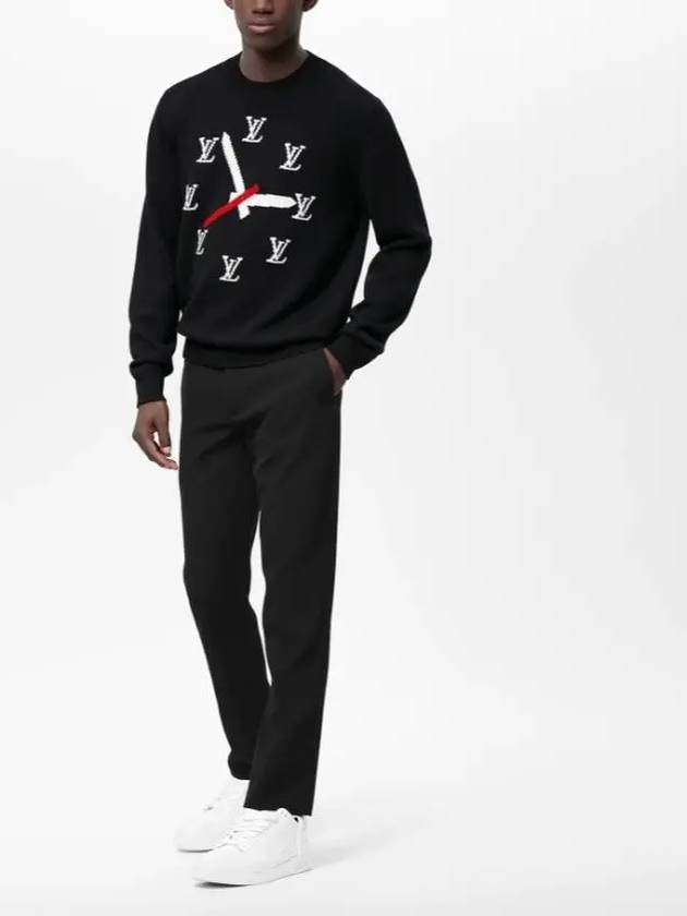 Clock Intarsia Knit Top Black - LOUIS VUITTON - BALAAN 5