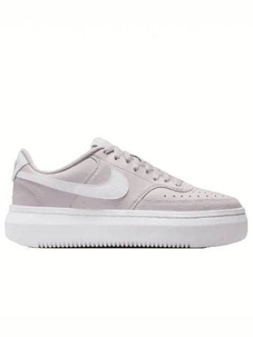 Women's Court Vision Alta Low Top Sneakers Platinum Violet White - NIKE - BALAAN 1