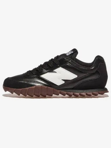 Logo Leather Low Top Sneakers Black - NEW BALANCE - BALAAN 1