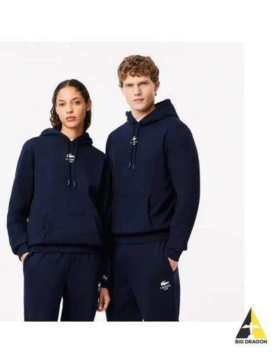 Casual hooded sweatshirt navy - LACOSTE - BALAAN 1