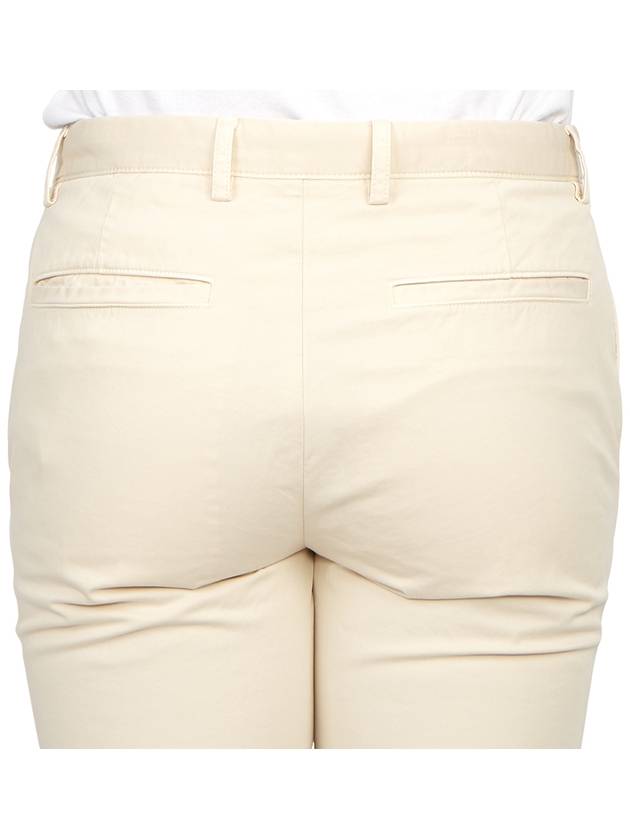 Men's Cotton Blend Straight Pants Beige - THEORY - BALAAN 8