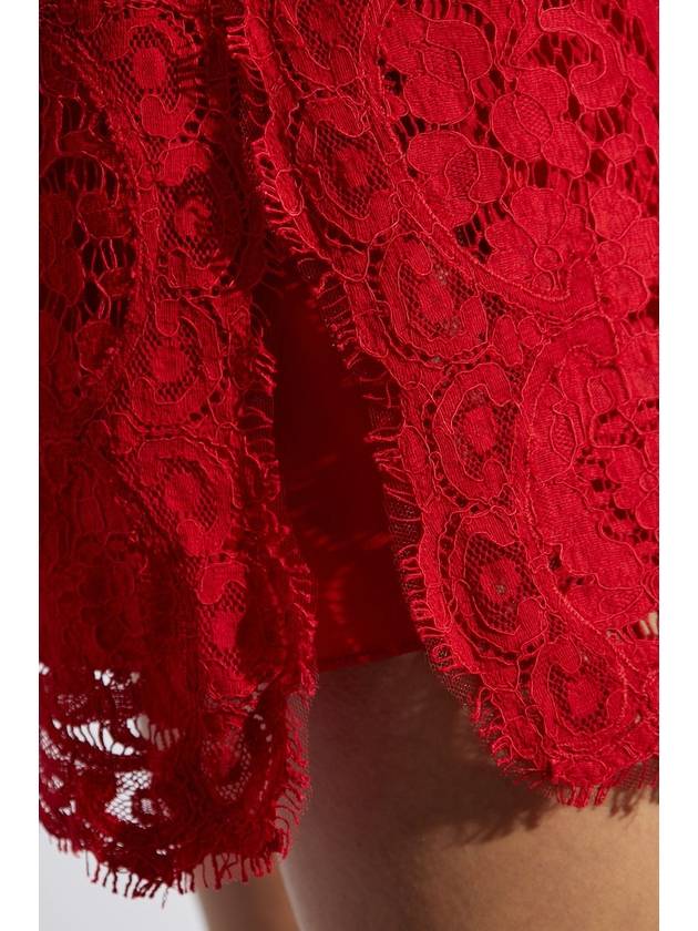 Dolce & Gabbana Lace Dress With Long Sleeves, Women's, Red - DOLCE&GABBANA - BALAAN 5