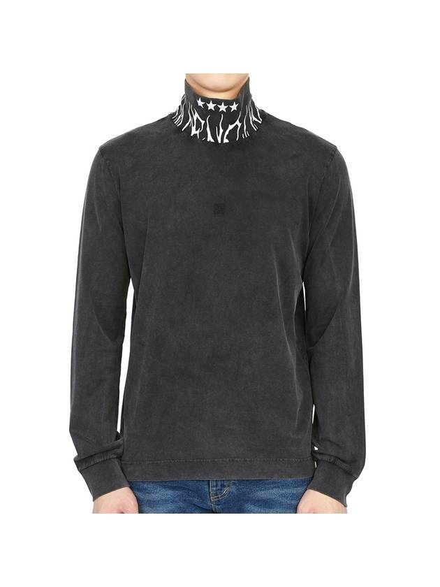 High Neck Long Sleeve T-Shirt Grey - GIVENCHY - BALAAN 2