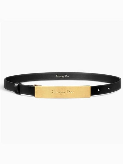 17MM Icon Ultrasoft Calfskin Leather Belt Black - DIOR - BALAAN 2