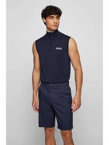 Official Sports Waterproof Half Zip Up Sleeveless Knit 50480063 402 Dark Blue 271562 - BOSS - BALAAN 1