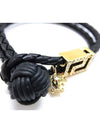 Greca Leather Bracelet Black - VERSACE - BALAAN 4