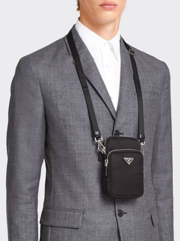 nylon smartphone case mini bag black - PRADA - BALAAN 5