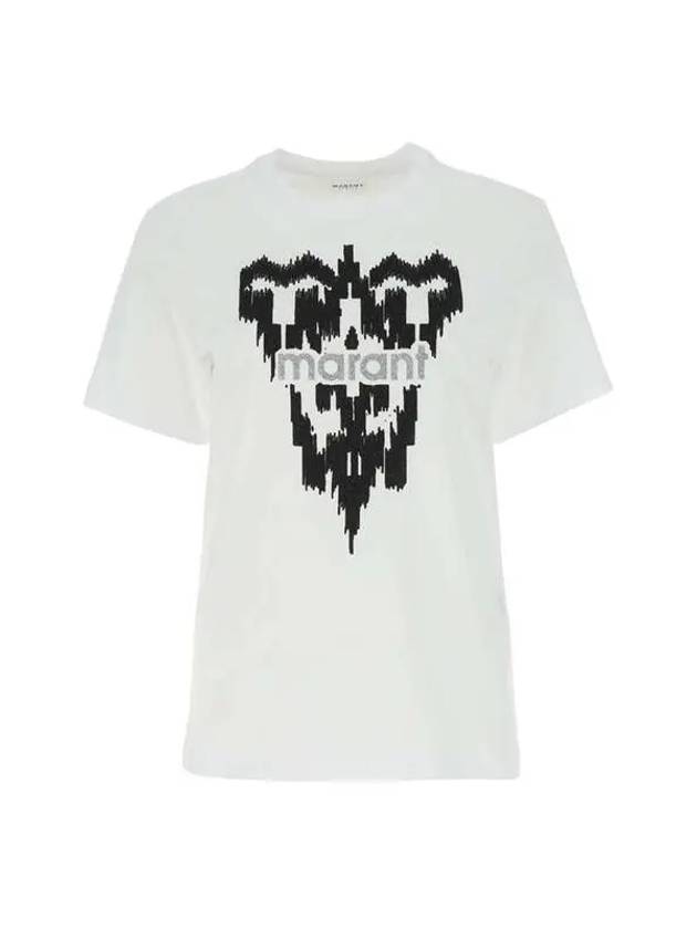 Zewel Logo Print Short Sleeve T-Shirt White - ISABEL MARANT - BALAAN 2