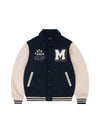 Wool collar varsity jacketnavy - MOO - BALAAN 2