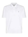 Embroidered Logo Short Sleeve Polo Shirt White - BRUNELLO CUCINELLI - BALAAN 2