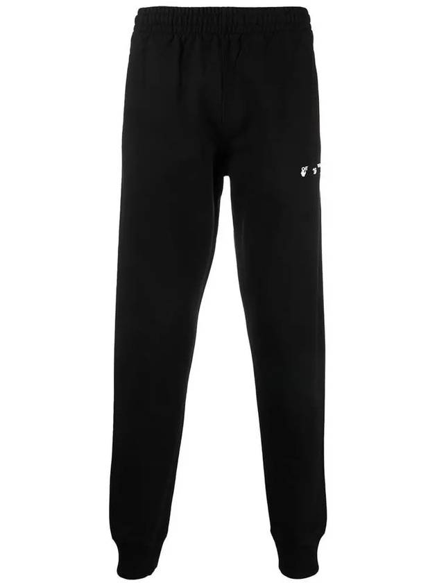 Men's Hands-Off Cotton Track Pants Black - OFF WHITE - BALAAN 4