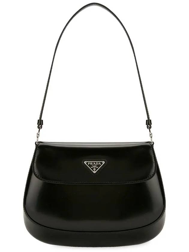 Cleo Brushed Flap Shoulder Bag Black - PRADA - BALAAN 4