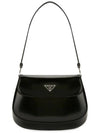 Cleo Brushed Flap Shoulder Bag Black - PRADA - BALAAN 2