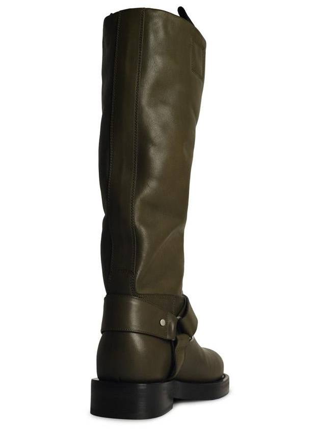 Burberry Green Leather Boots - BURBERRY - BALAAN 3