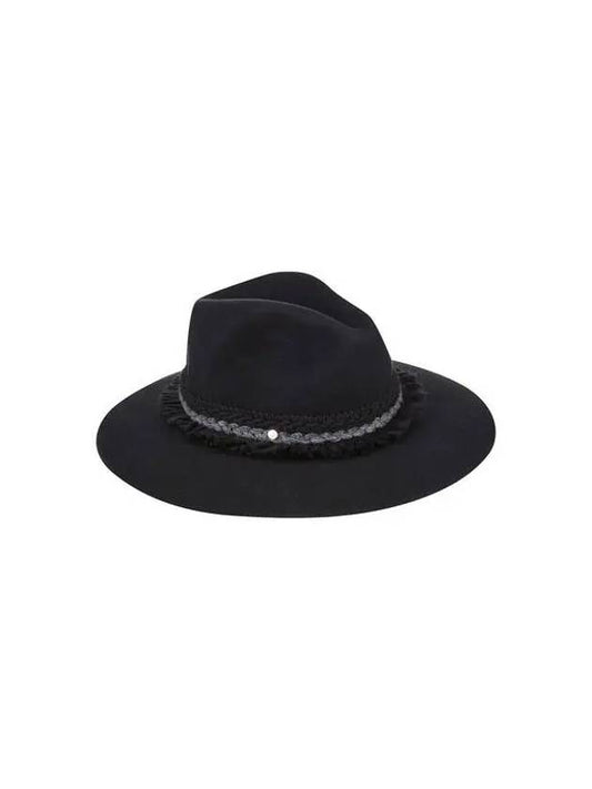 Women s Fringe Trimmed Floppy Hat Black 270587 - EMPORIO ARMANI - BALAAN 1