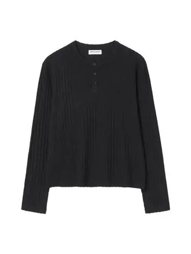 Milo Archive Draft Henley Neck Knit Black - MILLO ARCHIVE - BALAAN 1