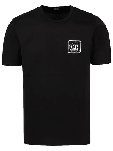 Prism Logo Short Sleeve T-Shirt Black - CP COMPANY - BALAAN 1