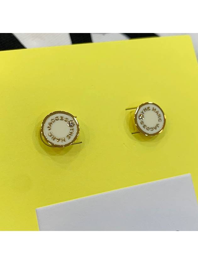 Medallion Stud Earrings Cream - MARC JACOBS - BALAAN 4