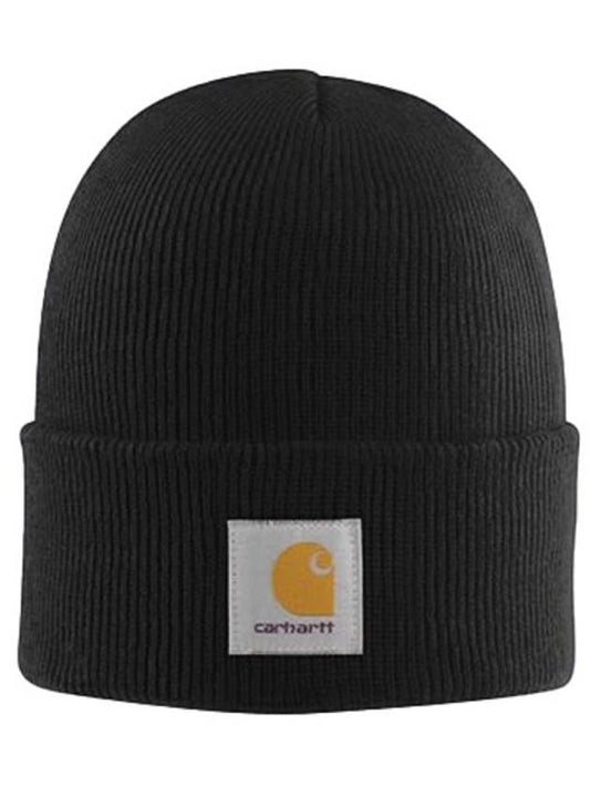 knit cuffed beanie black - CARHARTT - BALAAN 1