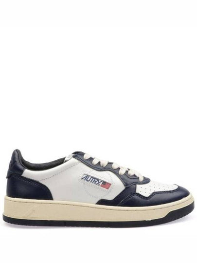 Medalist Navy Tab Low Top Sneakers White Navy - AUTRY - BALAAN 2