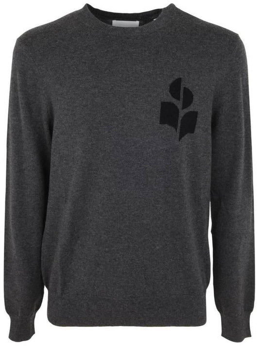 Men's Evans Logo Sweatshirt Grey - ISABEL MARANT - BALAAN 1