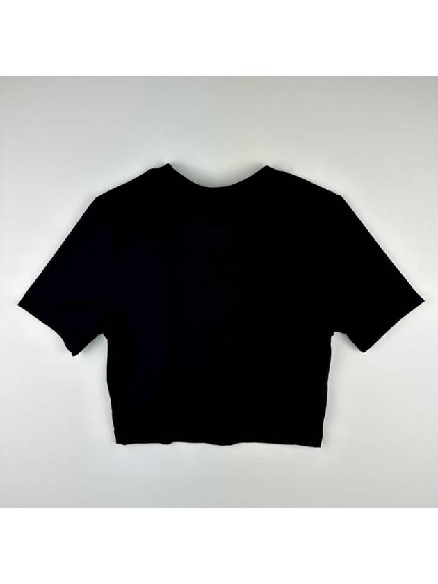 Air Slim Fit Crop Short Sleeve T-Shirt Black - NIKE - BALAAN 7