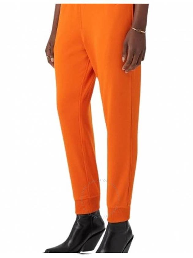 Logo Patch Cotton Track Pants Orange - BURBERRY - BALAAN 4