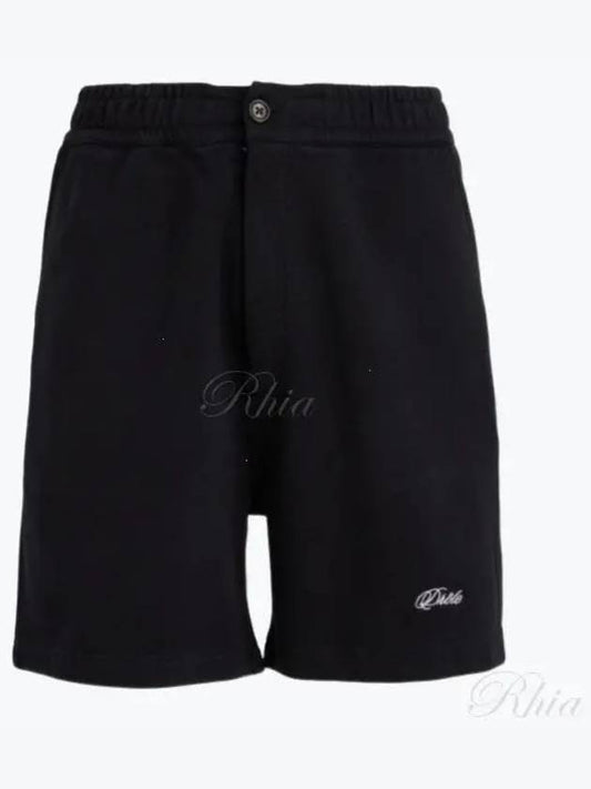 Drold Monsieur Le Shorts Drol BBS119CO053 Black Logo Cotton - DROLE DE MONSIEUR - BALAAN 1